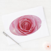 Rosa Rose Ovaler Aufkleber (Umschlag)