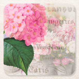 Rosa Rose Paper-Untersetzer Rechteckiger Pappuntersetzer