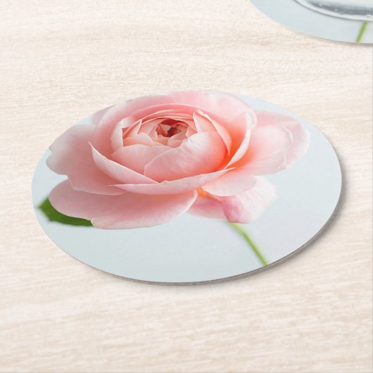 Rosa Rose Paper-Untersetzer Runder Pappuntersetzer (Angewinkelt)