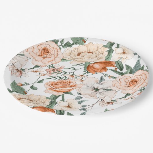 Rosa-Rose Pappteller (Schrägansicht)