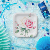 Rosa Rose Pappteller (Party)