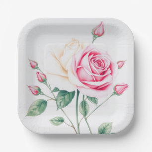 Rosa Rose Pappteller