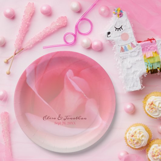 Rosa Rose Pappteller (Party)