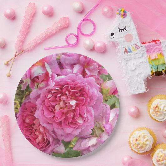 Rosa Rose Pappteller (Party)