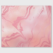 Rosa Rose Pastel Cora Molten Marmorglas Abstrakt Geschenkpapier (Flach)