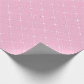 Rosa Rose Pastel Delikatesse Spitzen Weißes Elegan Geschenkpapier (Ecke)