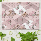 Rosa/Rose Patchwork Küchentuch (Gefaltet)