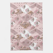 Rosa/Rose Patchwork Küchentuch (Vertikal)