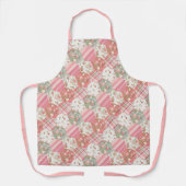 rosa Rose Patchwork Quilt Muster Schürze (Vorderseite)