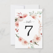 Rosa Rose & Peonies Bohemische Hochzeitsstimmung T Einladung (Vorderseite)