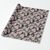 Rosa-Rose-Peony-Blume Geschenkpapier (Ungerollt)