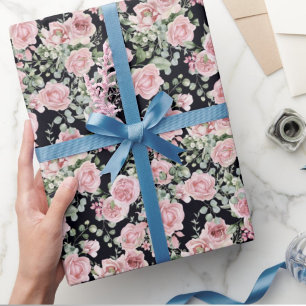 Rosa-Rose-Peony-Blume Geschenkpapier