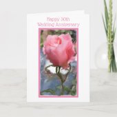 Rosa Rose Personalisiert 30. Hochzeitstag Karte (Vorderseite)