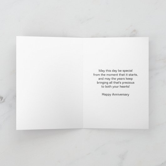 Rosa Rose Personalisiert 65. Hochzeitstag Karte (Innenseite)