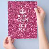 Rosa Rose Personalisiert BEHALTEN CALM und Ihr Tex Flyer (Hand)