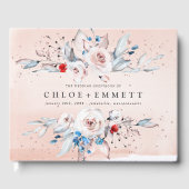 Rosa Rose Personalisiert Gästebuch (Vorderseite)