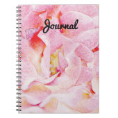 Rosa Rose Petals Abstrakt Art Journal Notizblock (Vorderseite)