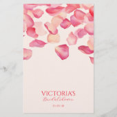 Rosa Rose Petals Brautparty Word Scramble Game Flyer (Hinten)