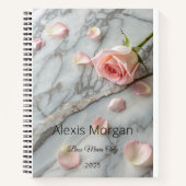 Rosa Rose Petals Notebook Notizblock (Vorderseite)