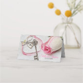 Rosa Rose Platzkarte (Rückseite)