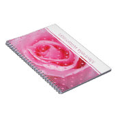 Rosa Rose Polka Dot Custom Notebook Journal Notizblock (Rechte Seite)