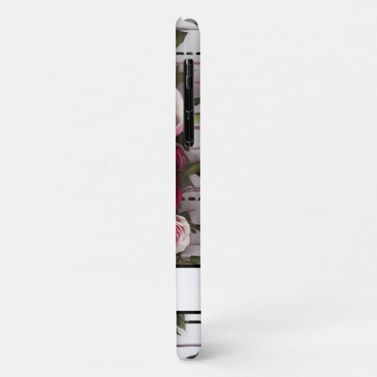 Rosa Rose Polka dots Case-Mate iPhone Hülle (Hinten/Links)