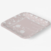 Rosa Rose Polterabend Paper Teller (Gewinkelt)