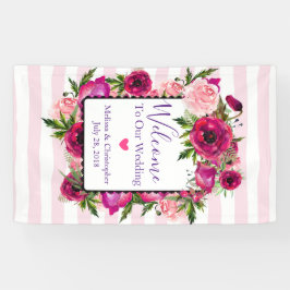 Rosa Rose & Poppy Blumenzwiebeln Willkommen Banner