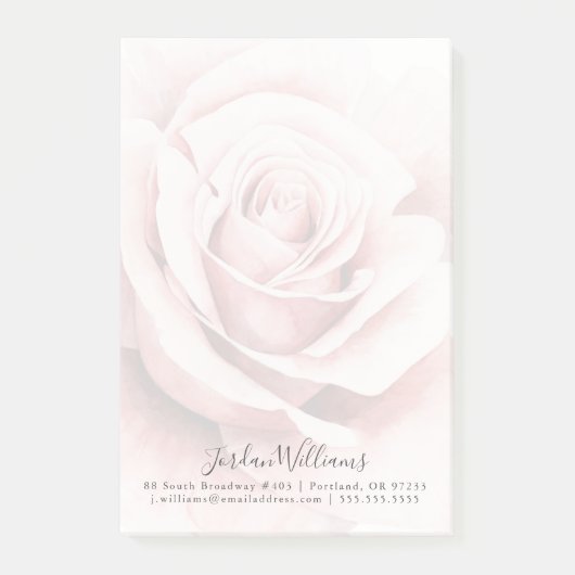 Rosa Rose Post-it Klebezettel (Vorderseite)