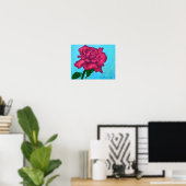 Rosa Rose Poster (Heimbüro)