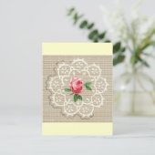 Rosa Rose Postkarte (Stehend Vorderseite)