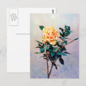 Rosa/Rose Postkarte (Vorne/Hinten)