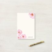 Rosa Rose Print Post-it Klebezettel (Auf Schreibtisch)