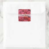 Rosa Rose Quadratischer Aufkleber (Tasche)