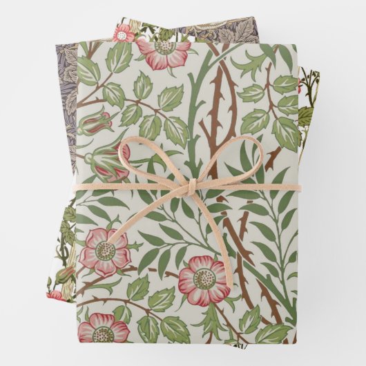 Rosa Rose Reben Geschenkpapier Set (Beispiel)