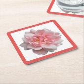 Rosa Rose Rechteckiger Pappuntersetzer (angewinkelt)