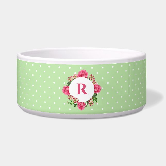 Rosa Rose Red Petunia Polka Dots Napf (Vorderseite)
