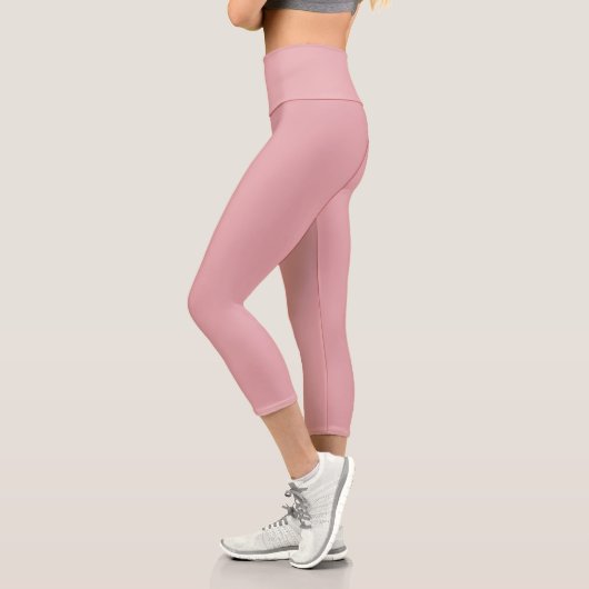 Rosa Rose Rosa Farbe | Classic | elegant Capri Leggings (Links)