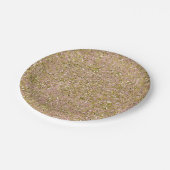 Rosa Rose Rosa und Gold Glam Glitzer Party Sparkon Pappteller (Schrägansicht)