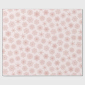 Rosa Rose Rosa Winterferien Geschenkpapier (Flach)