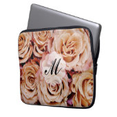Rosa Rose Rose für die benutzerdefinierte Monogram Laptopschutzhülle (Vorderseite Links)