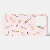 Rosa Rosé-Rose Weinflasche Aquarellbild Case-Mate iPhone Hülle (Rückseite (Horizontal))
