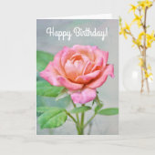 Rosa Rose Rosy Blume Geburtstagskarte Karte (Gelbe Blume)