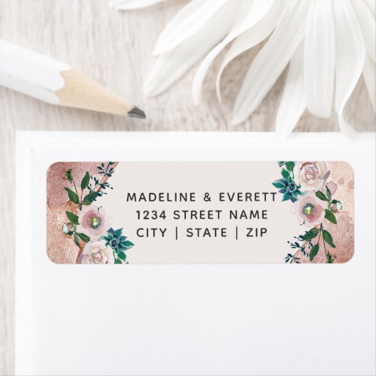 Rosa-Rose-Rücksendeadresse (Insitu)