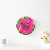 Rosa Rose Runde Wanduhr (Zuhause)