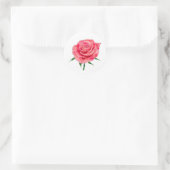 Rosa Rose Runder Aufkleber (Tasche)