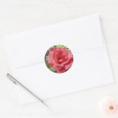 Rosa Rose Runder Aufkleber (Umschlag)