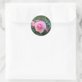 Rosa Rose Rundkleber Runder Aufkleber (Tasche)