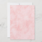 Rosa Rose Rustikale Blumenzitterung Einladung (Rückseite)