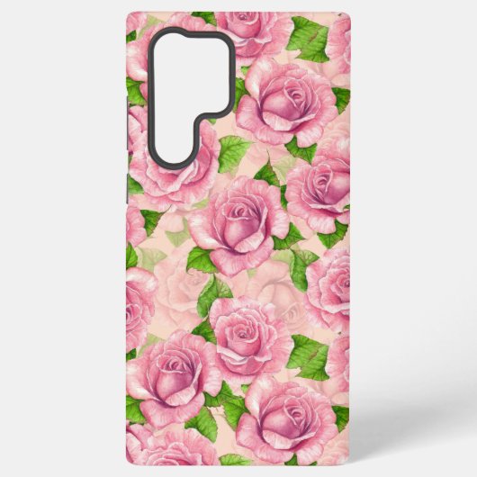 Rosa Rose Samsung Galaxy Hülle (Rückseite)